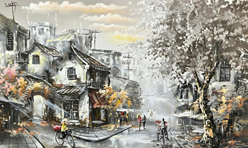 Tranh phố cổ 07